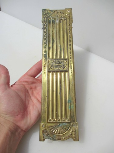 Victorian brass finger plate - finger,