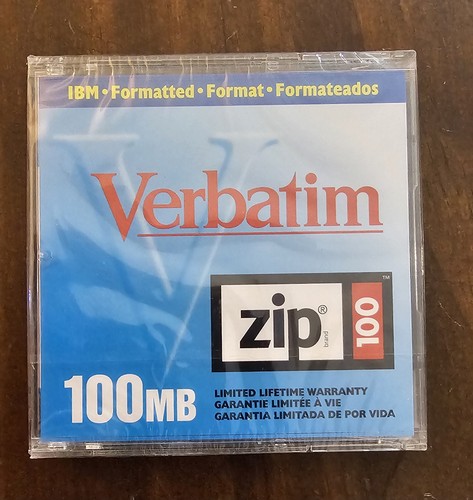Verbatim zip disk 100mb - verbatim, new