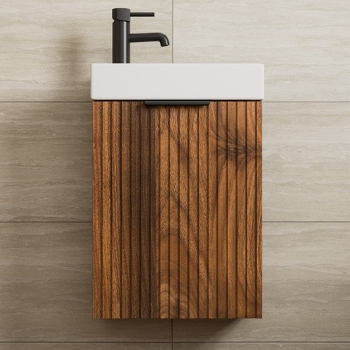 Fluted 400mm bathroom vanity - fluted,
