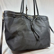 PRADA Black Leather 2Way Nylon