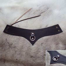 Leather Neck Slave Collar With Ring For Costume, Re-enactment LARP Stage & More