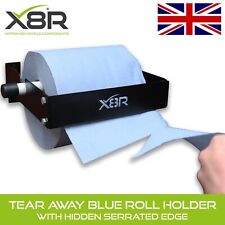 Blue Roll Paper Towel Dispenser Holder Wall Mounted Bracket Workshop Garage