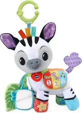 On The Go Soft Zebra Sensory Toy With Lights Music Crinkles Mirror From 3 Months