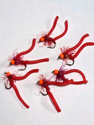 Red squirmy worm - 6, 10