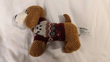 Dog Basset Hound Reginald Russ Berrie Debonair Plush Knit Soft Toy  Red Sweater
