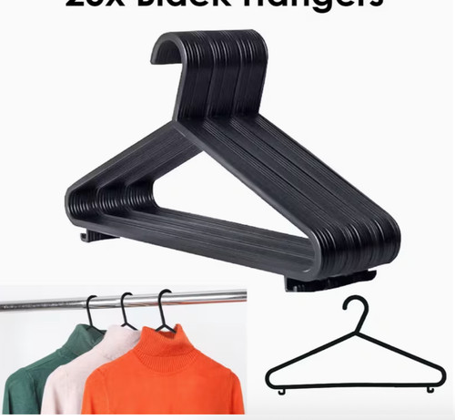 10x black plastic - black,