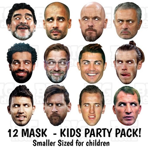 Football face masks x12 - masks, party