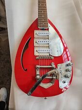 12 String Teardrop Guitar Red Mark XII Semi-Hollow Body Tremolo Vibrato Bridge