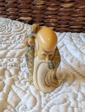 Vtg Hand-Carved Japanese