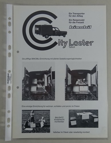 Brochure talbot city van - van, with