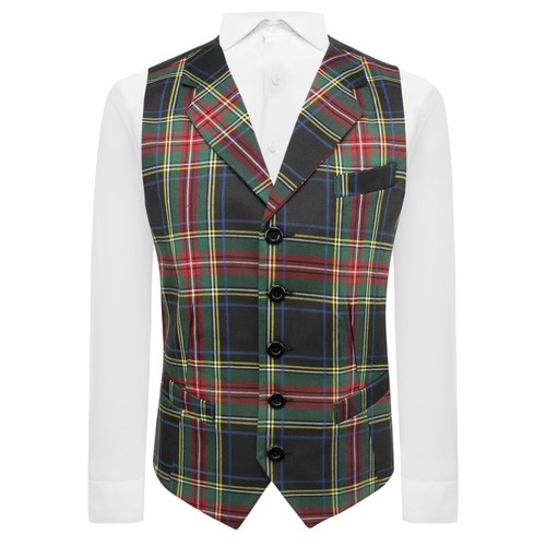 Traditional dark green tartan - green,