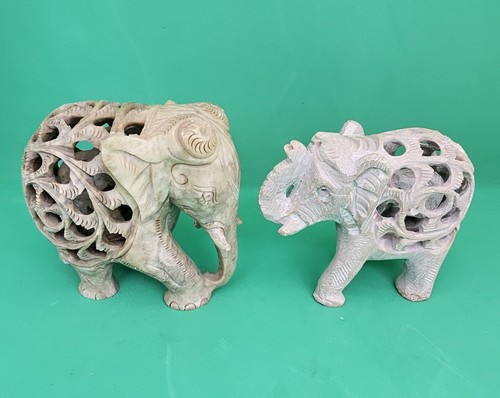 Two vintage handcarved - vintage,