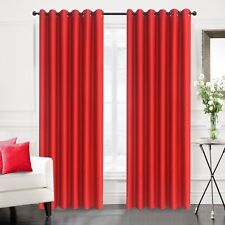 Pair Ready Made Thick Blackout Curtains Thermal Ring top Eyelet or Pencil Pleat