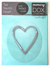 Memory Box Tall Sketch Heart