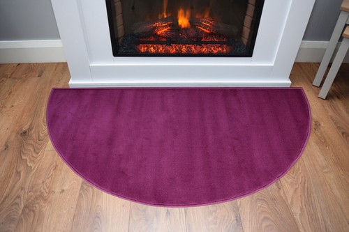 Half moon fireplace - half, rug