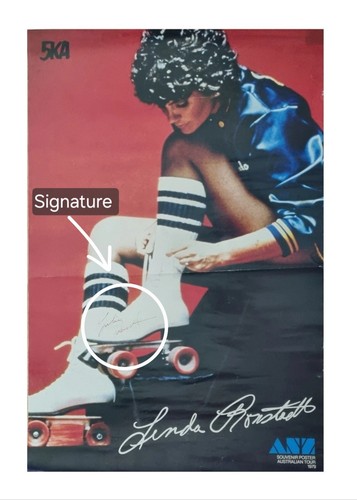 Hand signed linda - hand, ronstadt