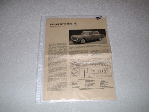 Hillman super minx motor - super,