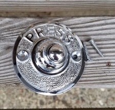 Round  Push Button Door Bell  with Chrome silver finish Main Wire 