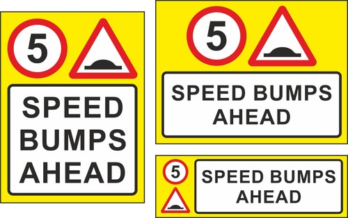 Speed bumps ramps - bumps, ahead