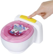 BABY Born Bath Poo-Poo Toilet for 3+ kids Real Sound Effect Rainbow Glitter-NEW