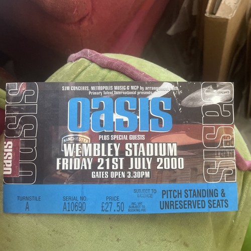 Oasis ticket stub wembley - ticket,