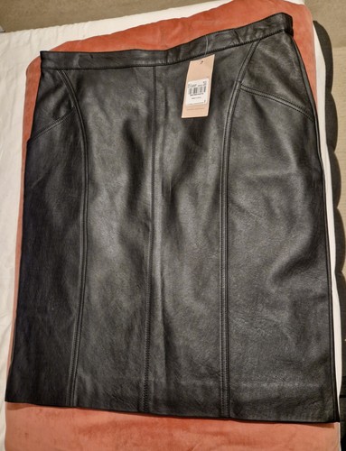 Black faux leather skirt - tu,