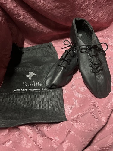 Black leather split sole lace - black,