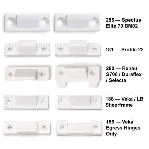 White upvc locking - upvc, wedge