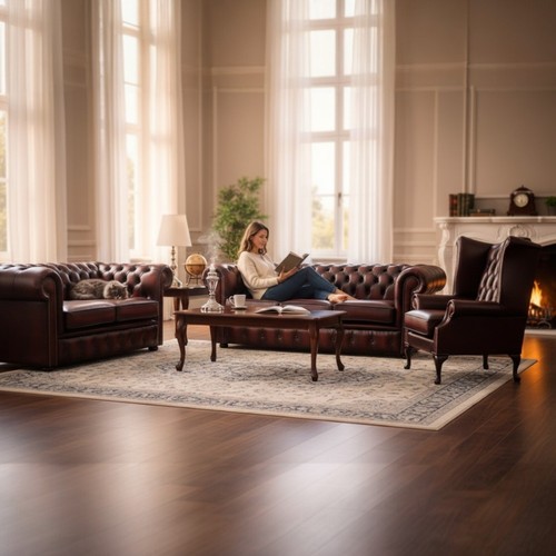 Chesterfield sofa suite - sofa,