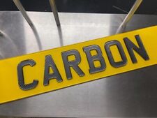 CARBON FIBRE 3D GEL NUMBER PLATE SHOW PLATE SIGN PLATE PAIR