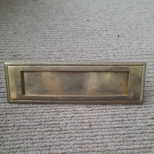 Vintage brass letter box - vintage,