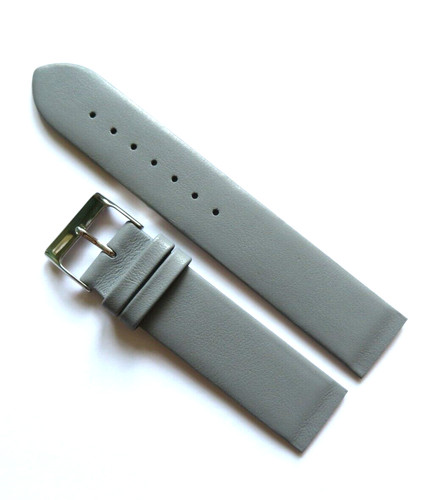 Watch band leather gray mm - leather, 20