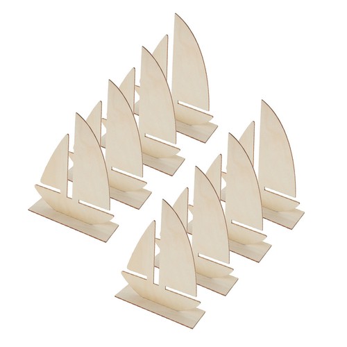 8pcs wooden sailboat - 8pcs,
