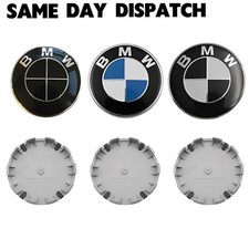 Set of 4 BMW Wheel Centre Caps 68mm - 1 3 5 6 7 Series, X5 X6 M & Z Series UK