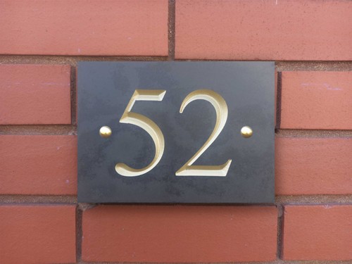 Slate house sign number - slate,