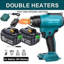 For Makita 18V Battery Cordless Handheld Heat Gun Hot Air Gun + Nozzles /Charger