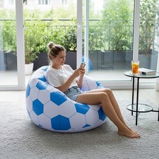 Basketball/Football Inflatable Lounge Chair PVC Flocking Air Mattress with Pump