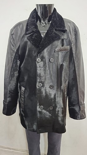 Men leather jacket sheepskin - leather,