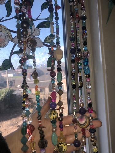 Boho beaded curtain - boho,