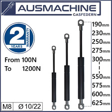 2X Gas Strut Gas Springs 190mm - 625mm Lenght 100N - 1200N with EYELET Universal