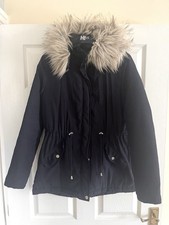 New Look Navy Blue Coat Faux
