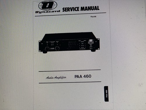 Dynacord paa 460 service - dynacord,