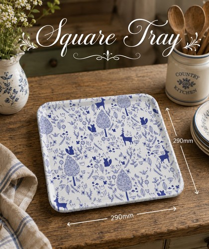 Melamine square tray design - melamine, in