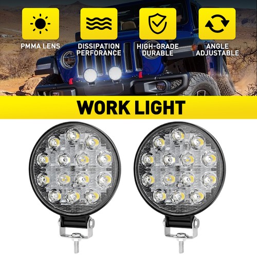 Pair round led work - round, spot