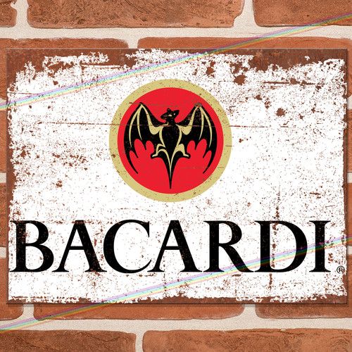 Bacardi metal signs man - signs, cave