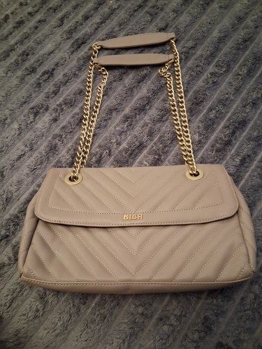 Biba tan padded handbag - handbag, gold