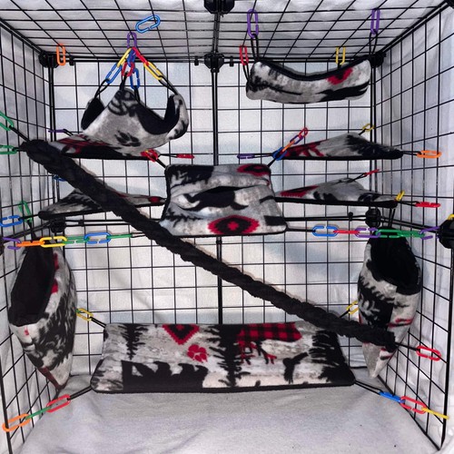 11pc sugar glider fleece cage - 11pc,