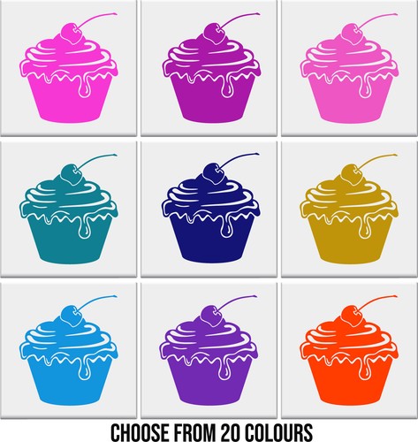Kitchen tile stickers cupcakes - kitchen,