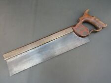 Vintage 14" brass backed tenon saw old tool by S Tyzack & Son