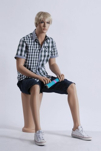 Male mannequin sitting - mannequin,